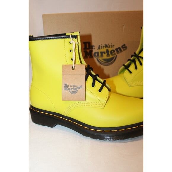 Dr. Martens Sulphur Yellow Combat Boots - Picture 3 of 7